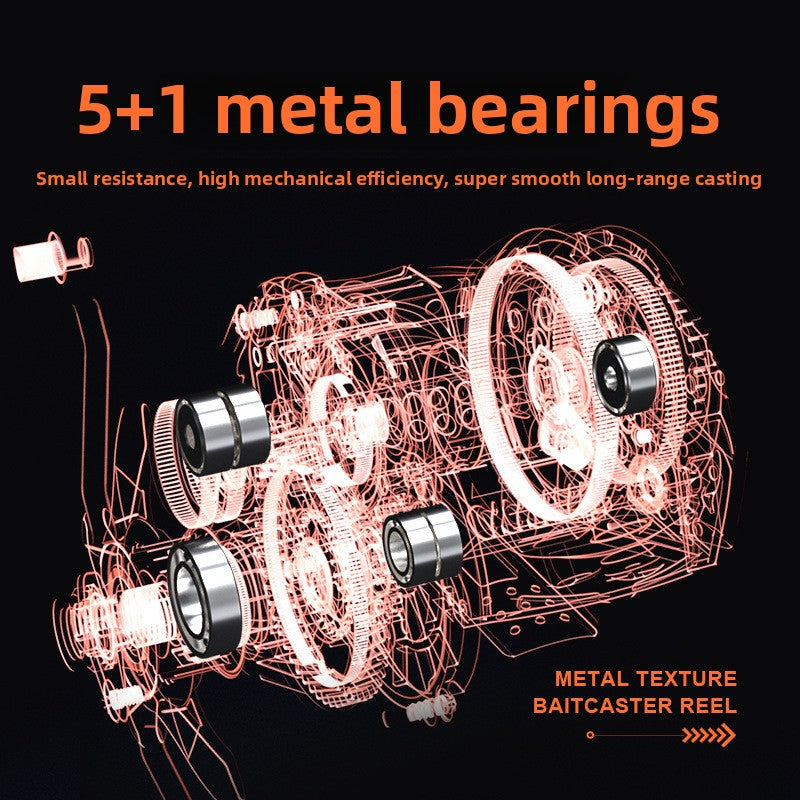 Luremyth Metal Master Baitcasting Reel  – Magnetic Braking & Audible Alarm System