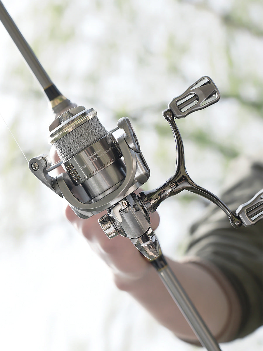 Lure Spinning Reel Double Arm Fishing Reel Long Casting Micro Fishing Reel