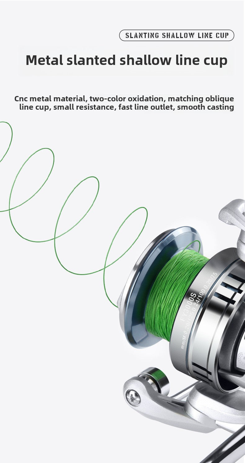 Lure Spinning Reel Double Arm Fishing Reel Long Casting Micro Fishing Reel