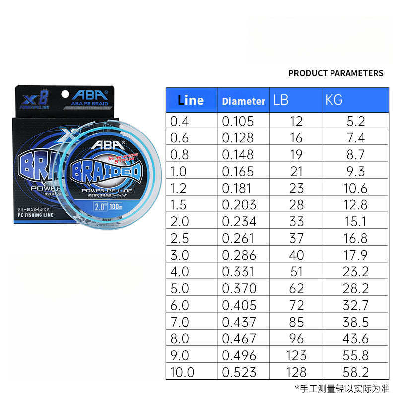 PE 100m Special High Power Fishing Line